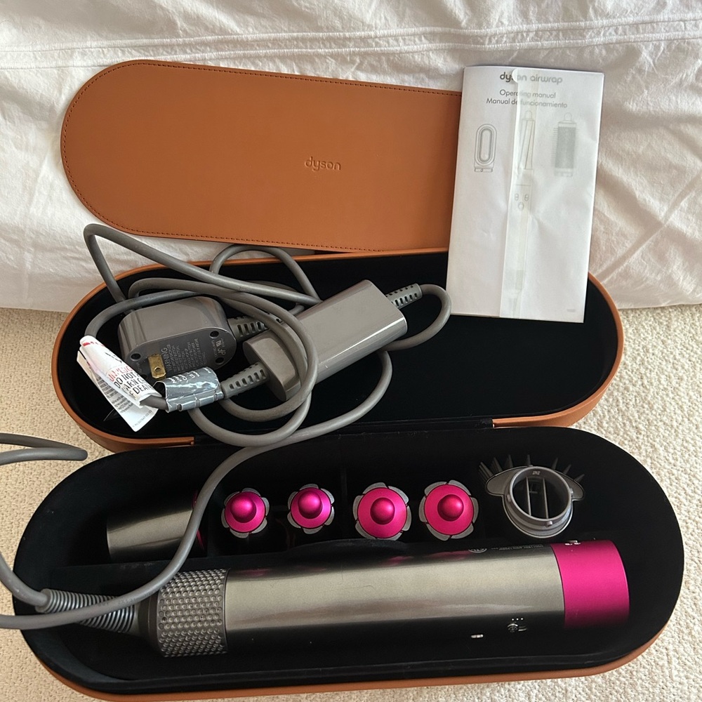Dyson Hair Styling Set with Pink and Silver Accents